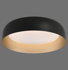 Plafonnier Osko noir et doré, H 40 cm