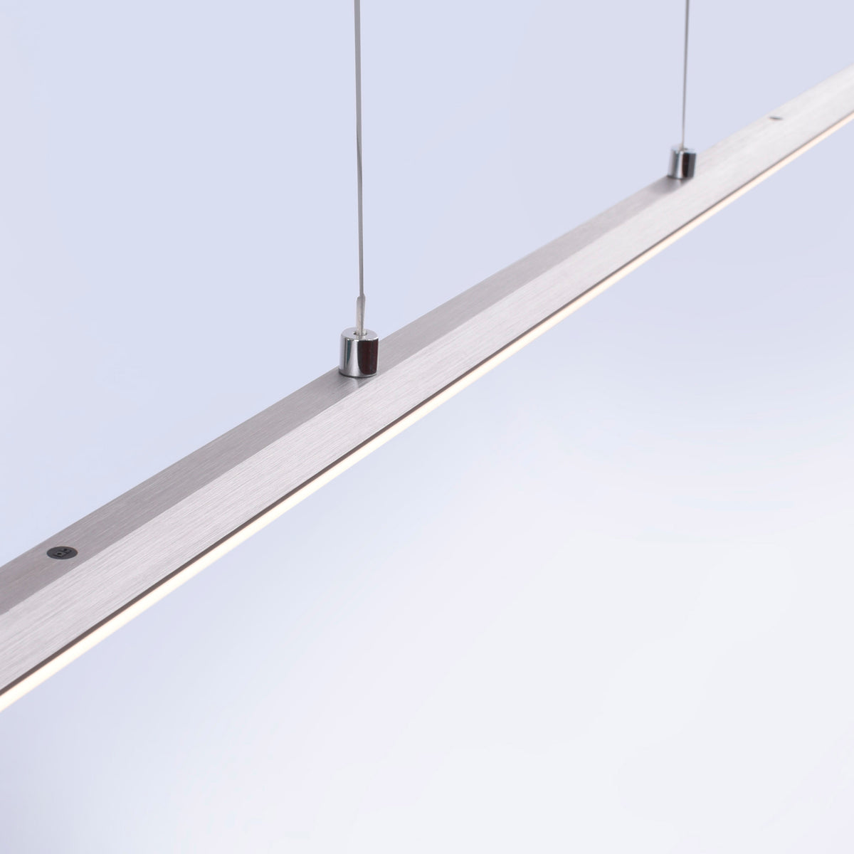 Suspension Pure-Lite argentée, P 160 cm