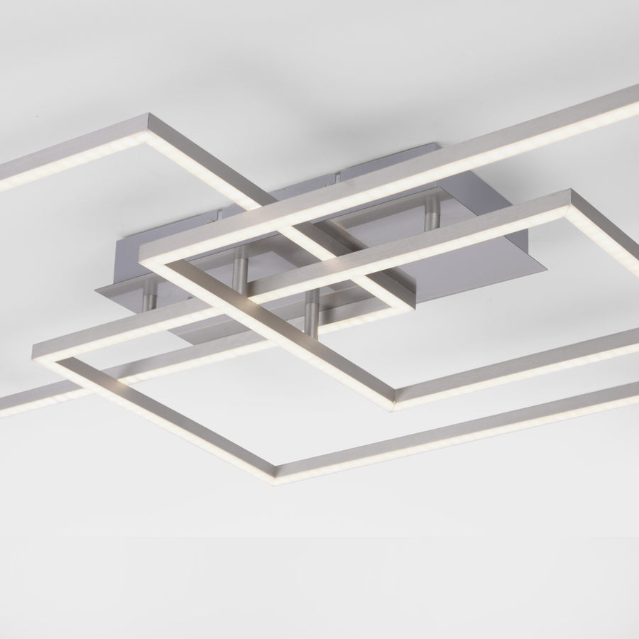 Plafonnier Iven acier, H 82 cm