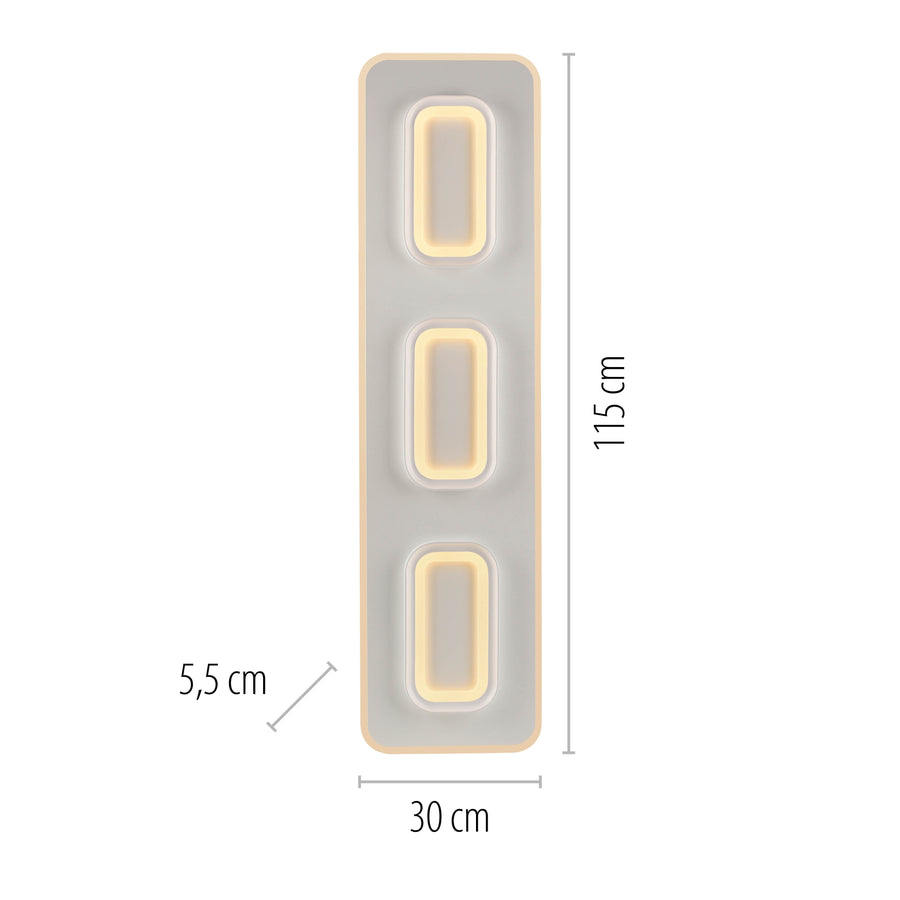Plafonnier Q-Kalina blanc, L 30 cm