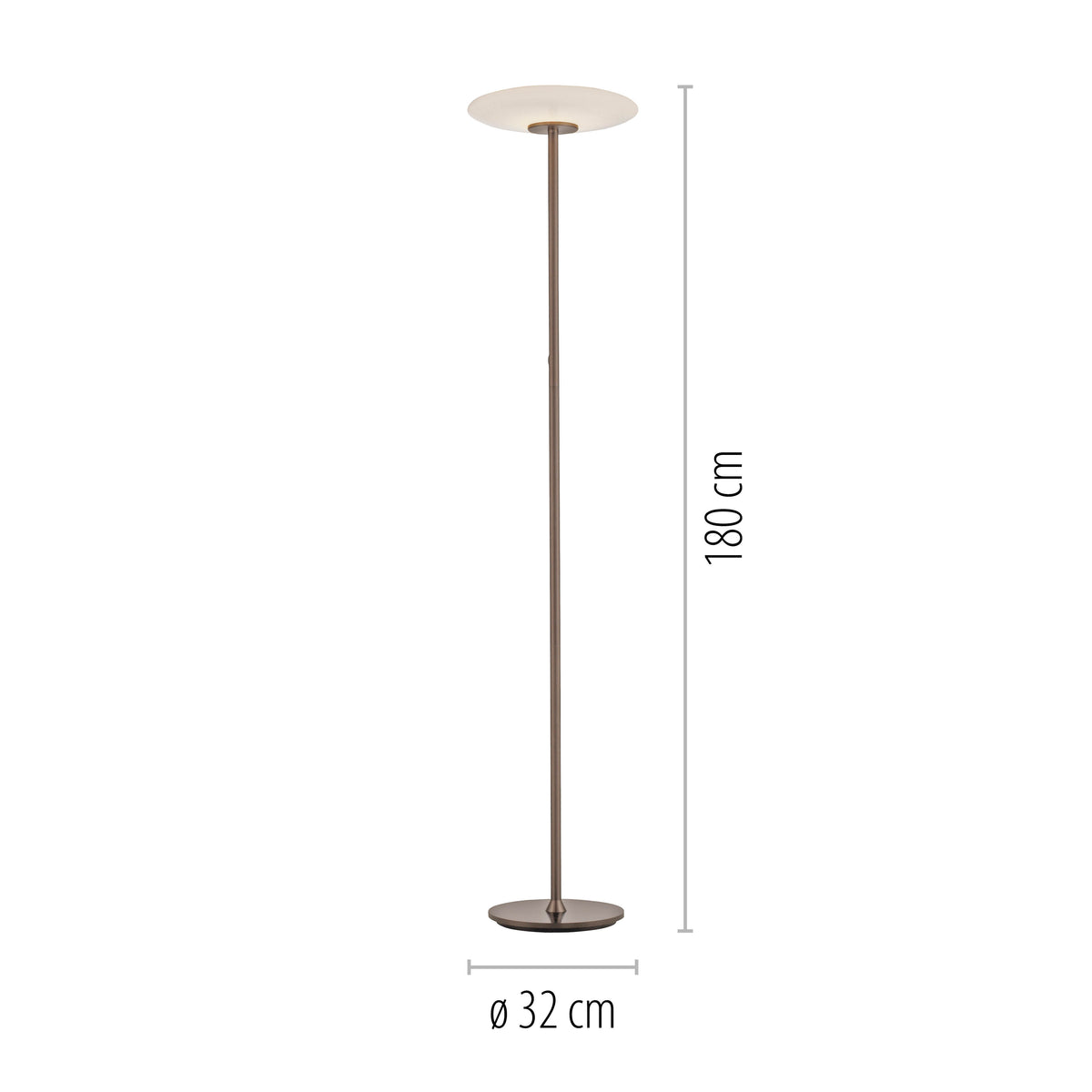 Lampadaire Pure Vitrum marron