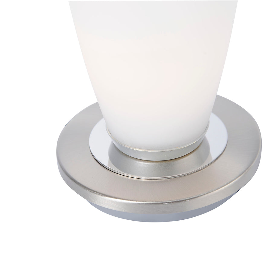 Lampe à poser Tyra acier, verre