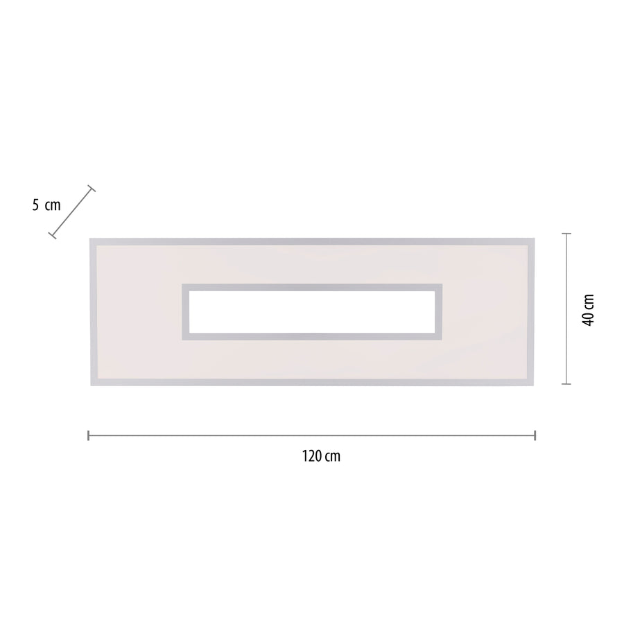 Plafonnier Recess blanc, L 40 cm