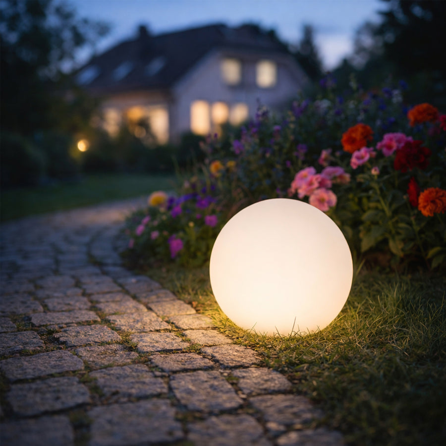 Luminaire extérieur Ball blanc, L 40 cm