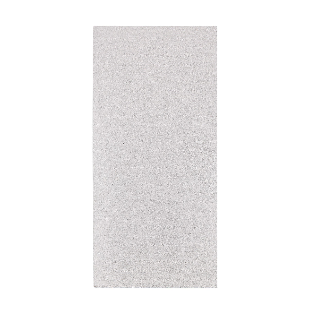 Détail de la finition blanche granuleuse du boîtier, montrant la texture de surface.