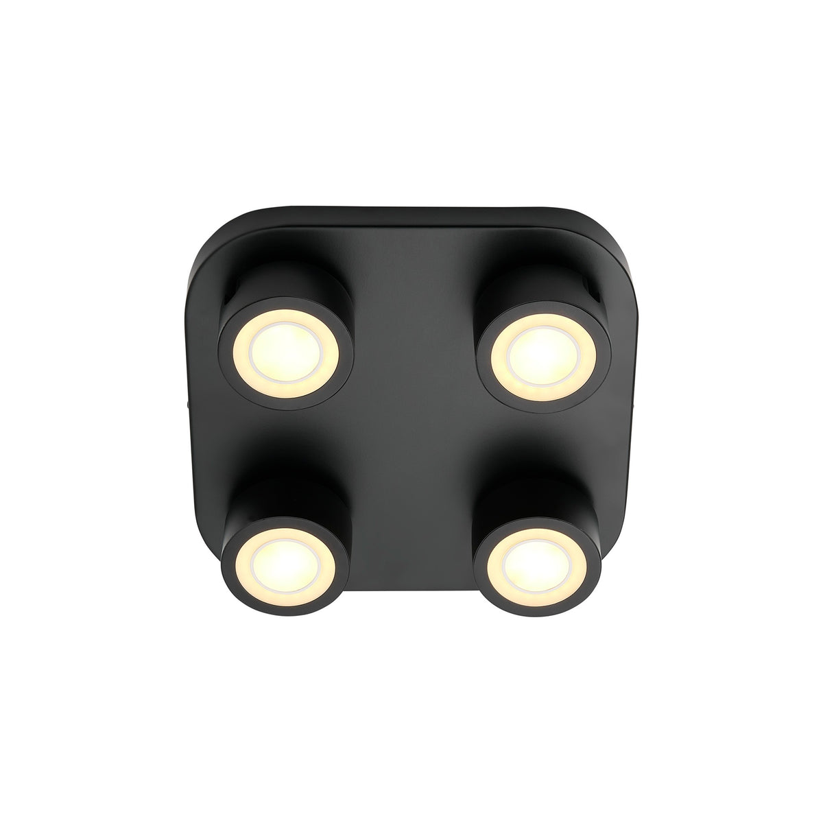 Plafonnier LED Clyde 4-Spot noir