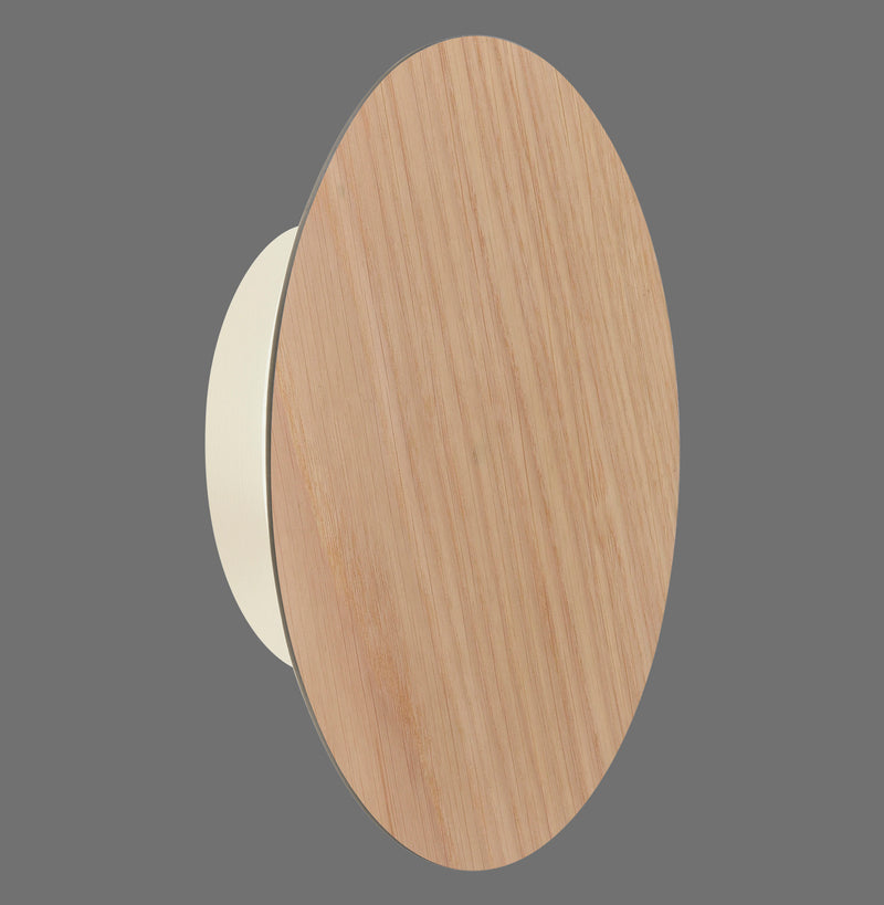 Applique murale sans fil Puntua bois, H 18 cm