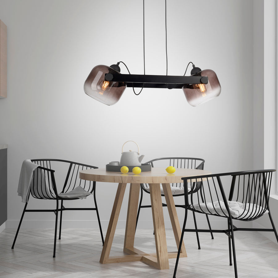 Suspension Cup 2.0 2 lumières noire
