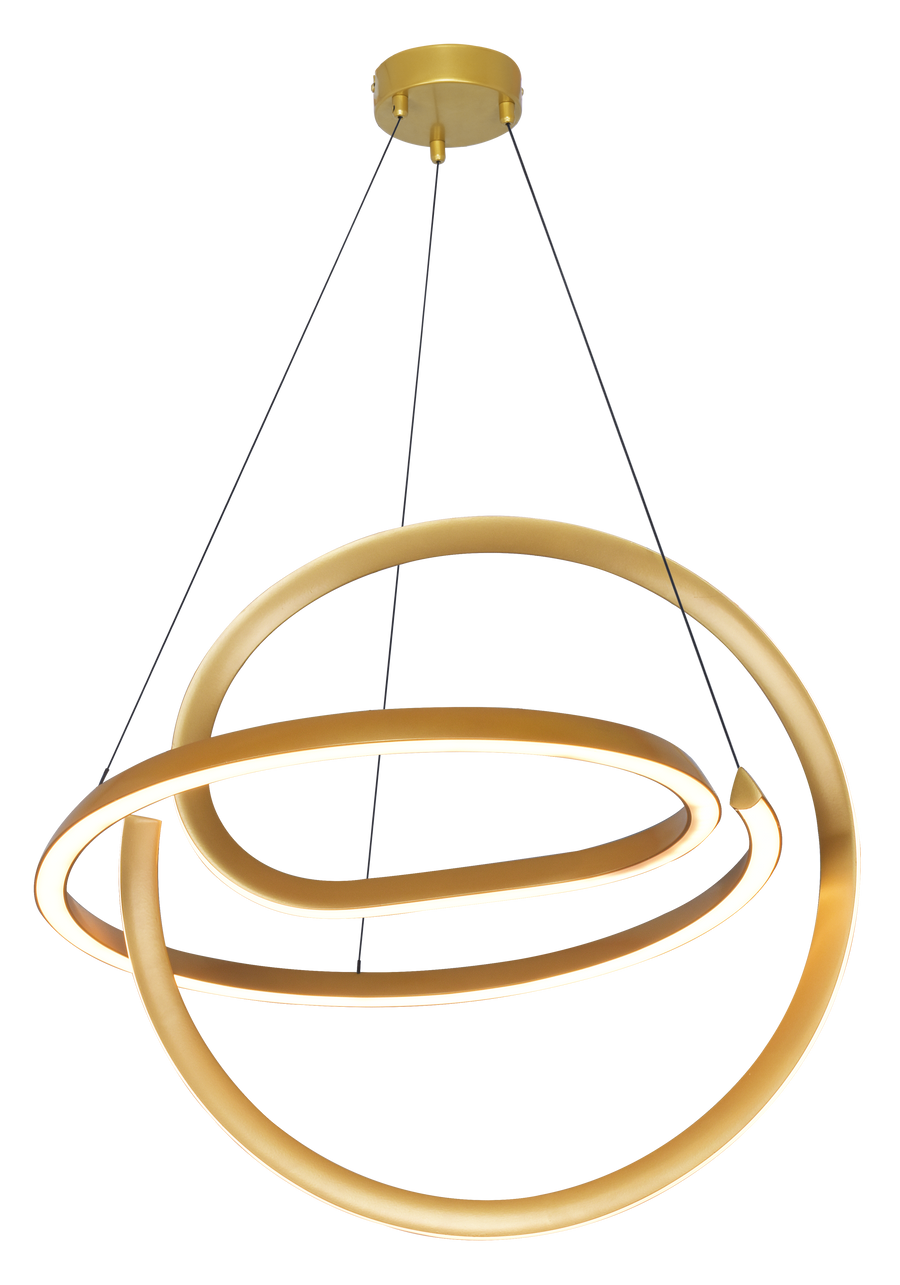 Suspension Velenne dorée, L 52 cm