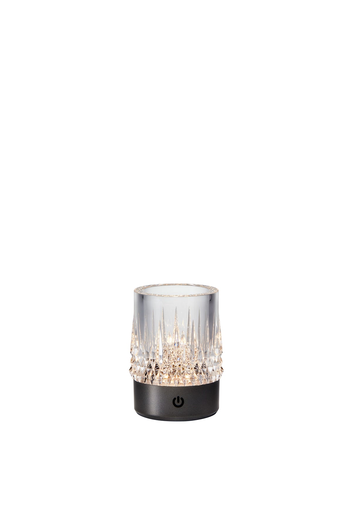 Lampe à poser Crystal noire et nickel