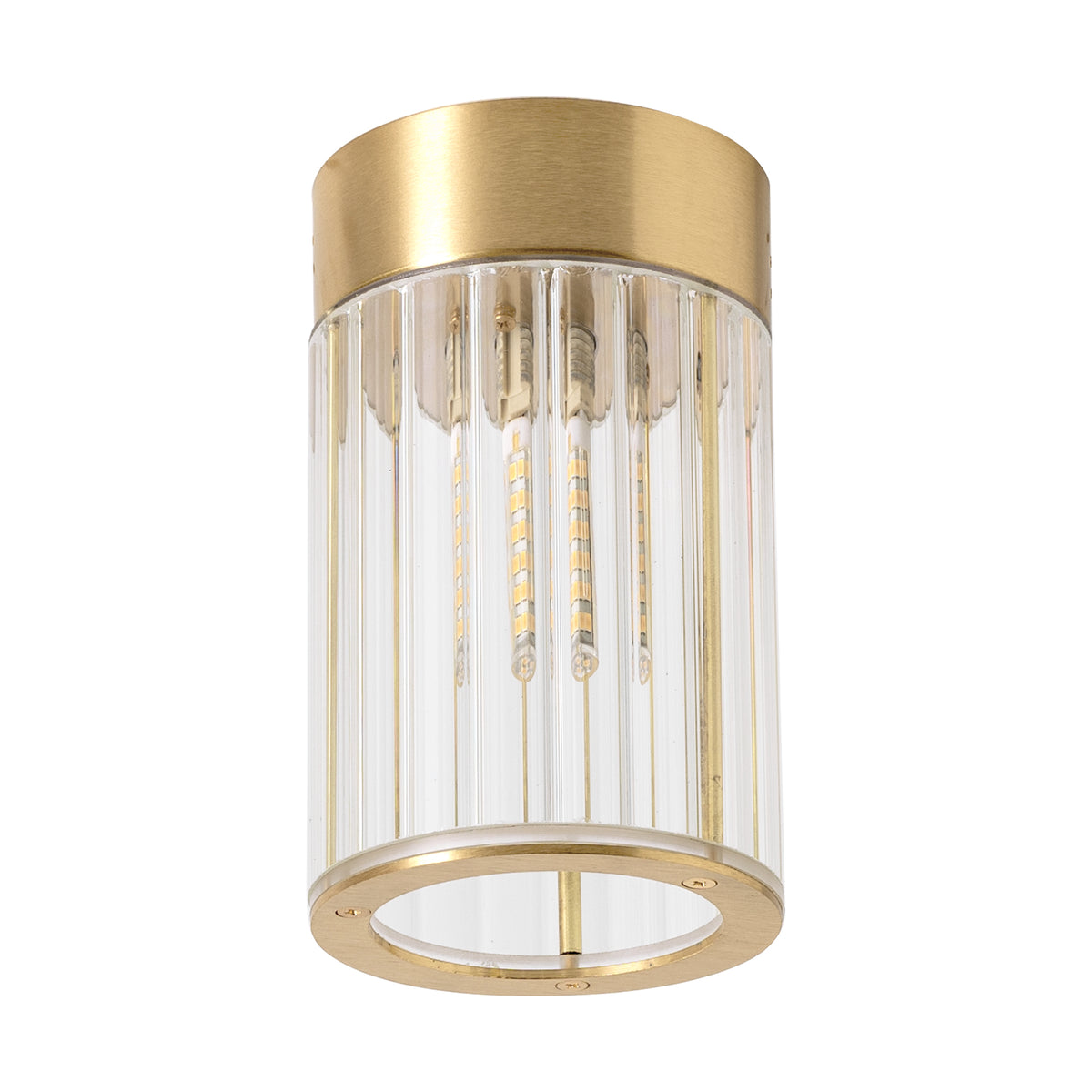 Plafonnier Aria laiton brossé, verre