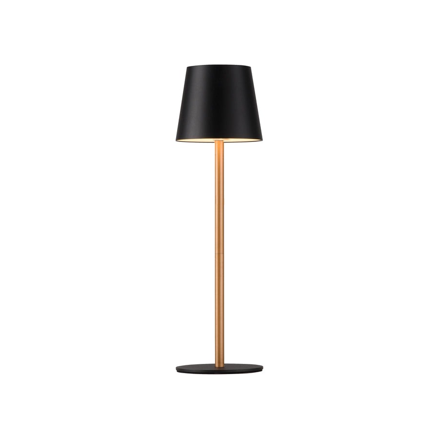 Lampe à poser Euria noire et laiton