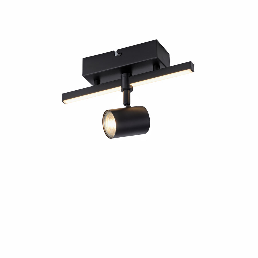 Plafonnier Barik 2 lumières noir