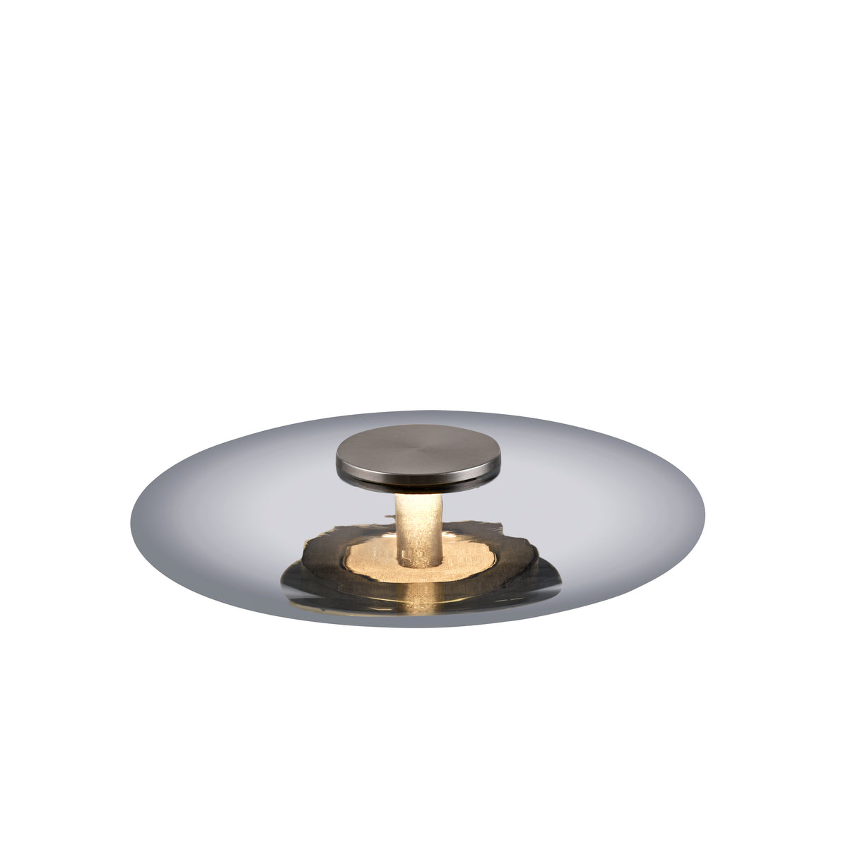 Lampe à poser Pure Vitrum grise, verre