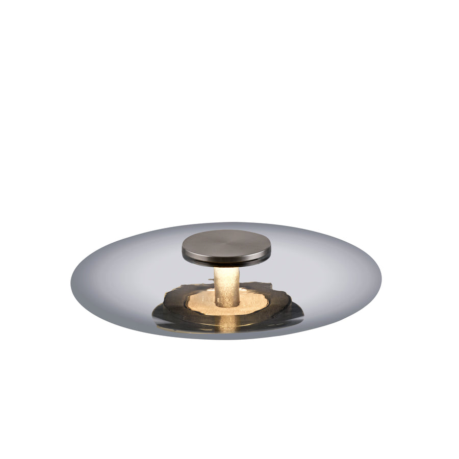 Lampe à poser Pure Vitrum grise, verre