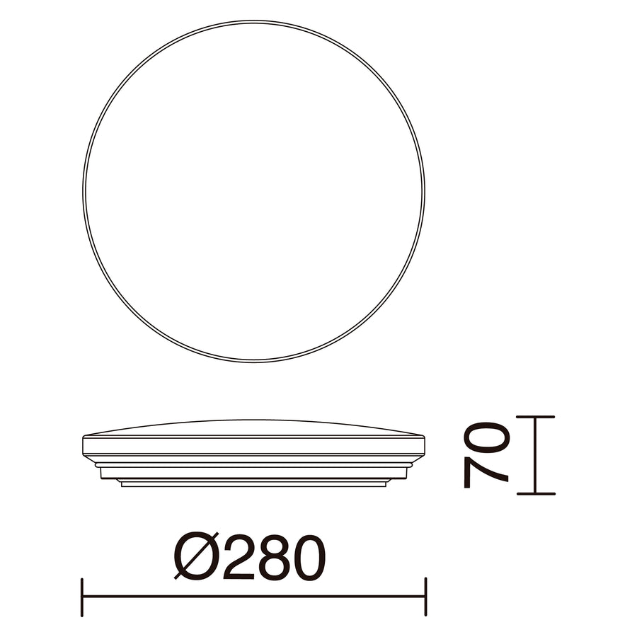 Plafonnier Carme IP44, LED intégrée