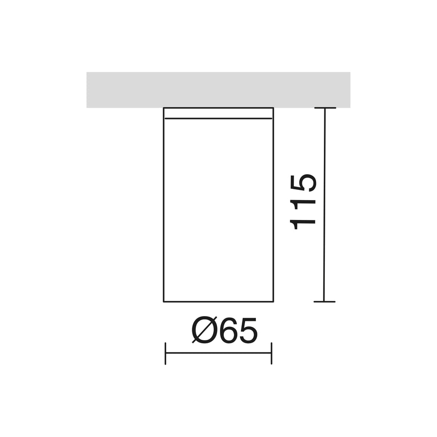 Plafonnier extérieur CUB IP54, Ø 6,5 cm