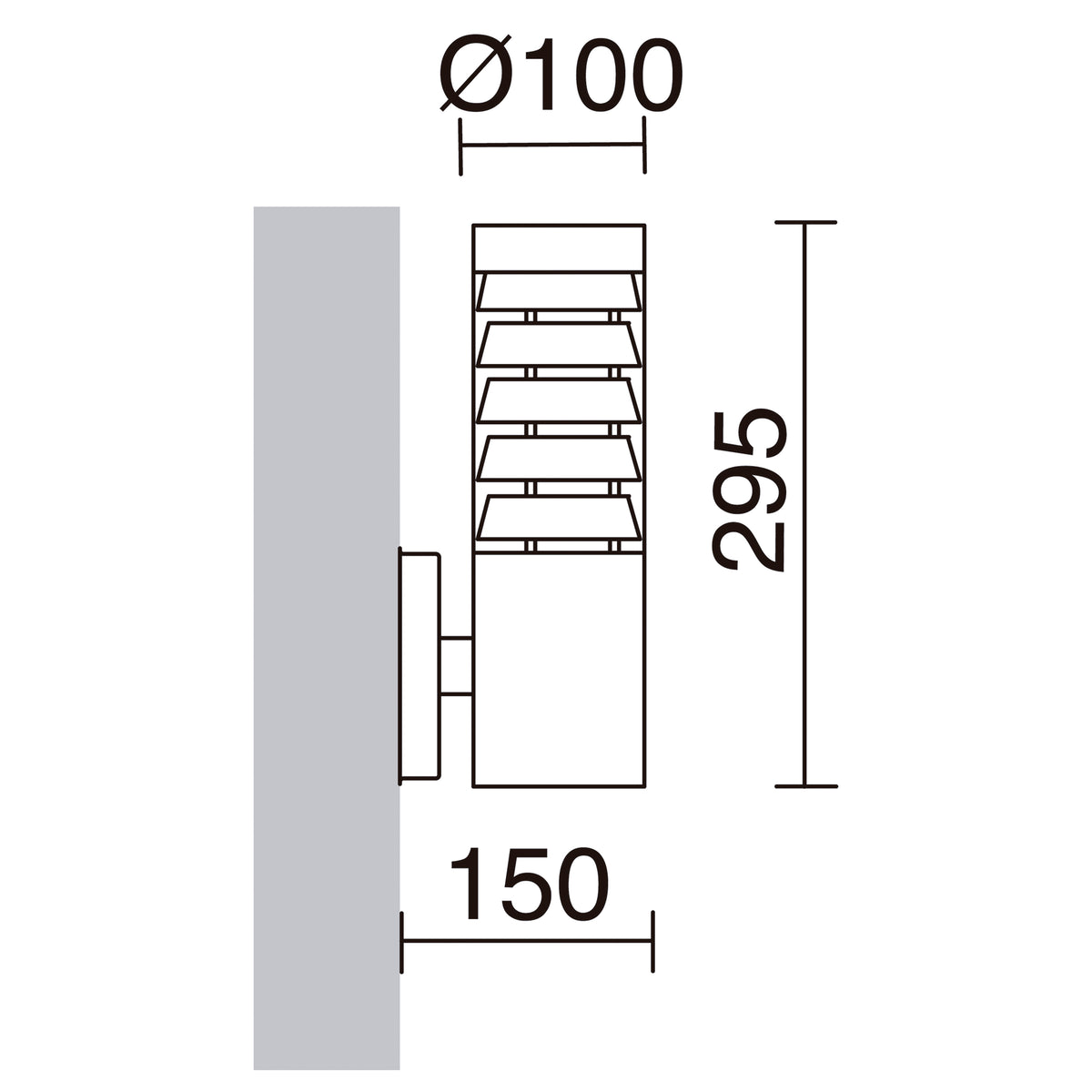 Applique extérieure Galerna IP44, acier inoxydable