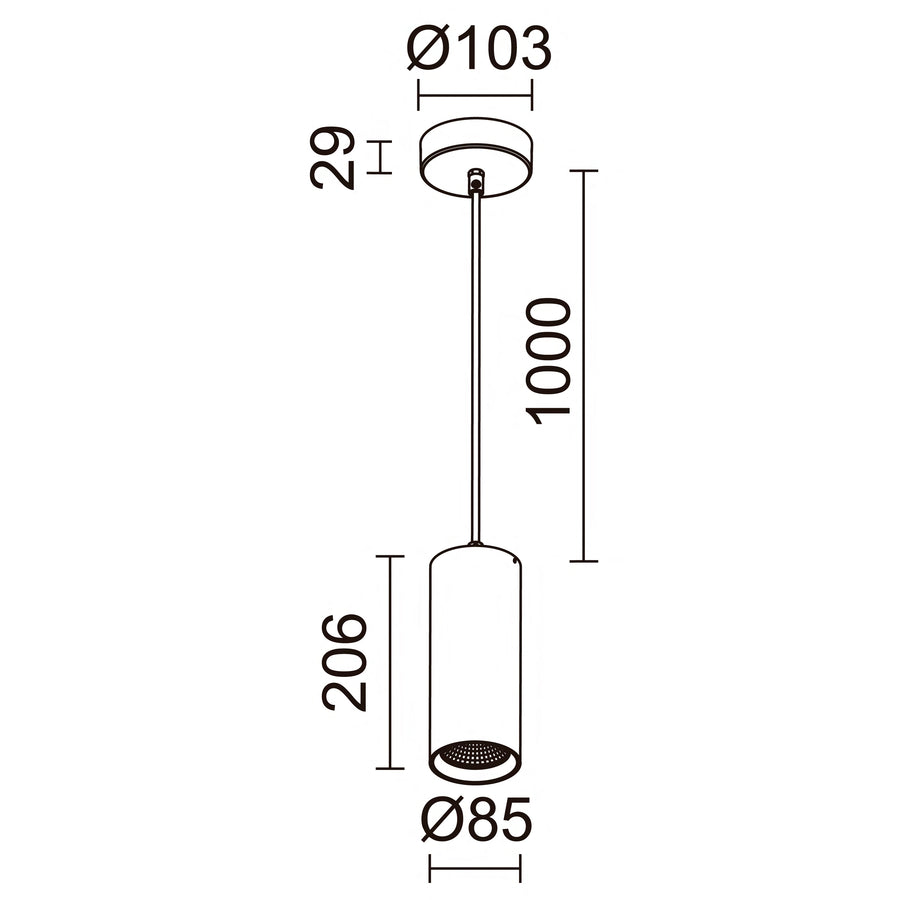 Suspension Hidra, LED intégrée, variable