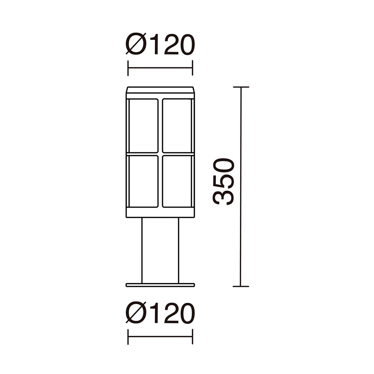 Borne extérieure LUG IP54, H 35 cm