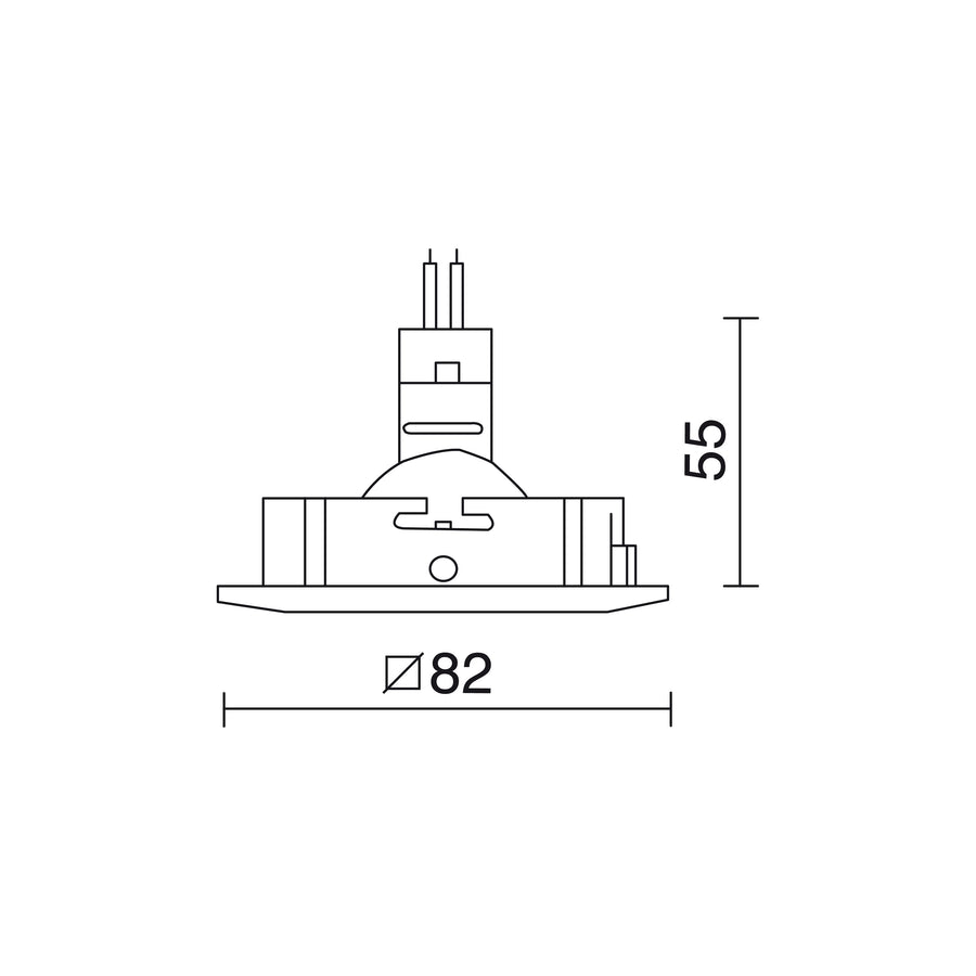 Spot encastrable orientable Nix carré, pour ampoule GU5.3