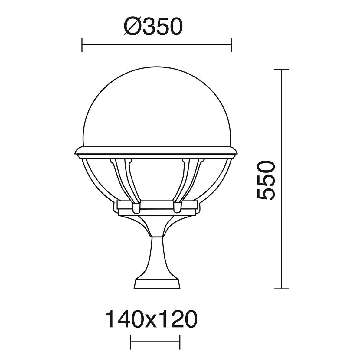 Borne extérieure Round IP44, anthracite