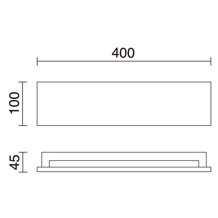 Applique extérieure Stone 2 lumières up-down IP65, H 10 cm