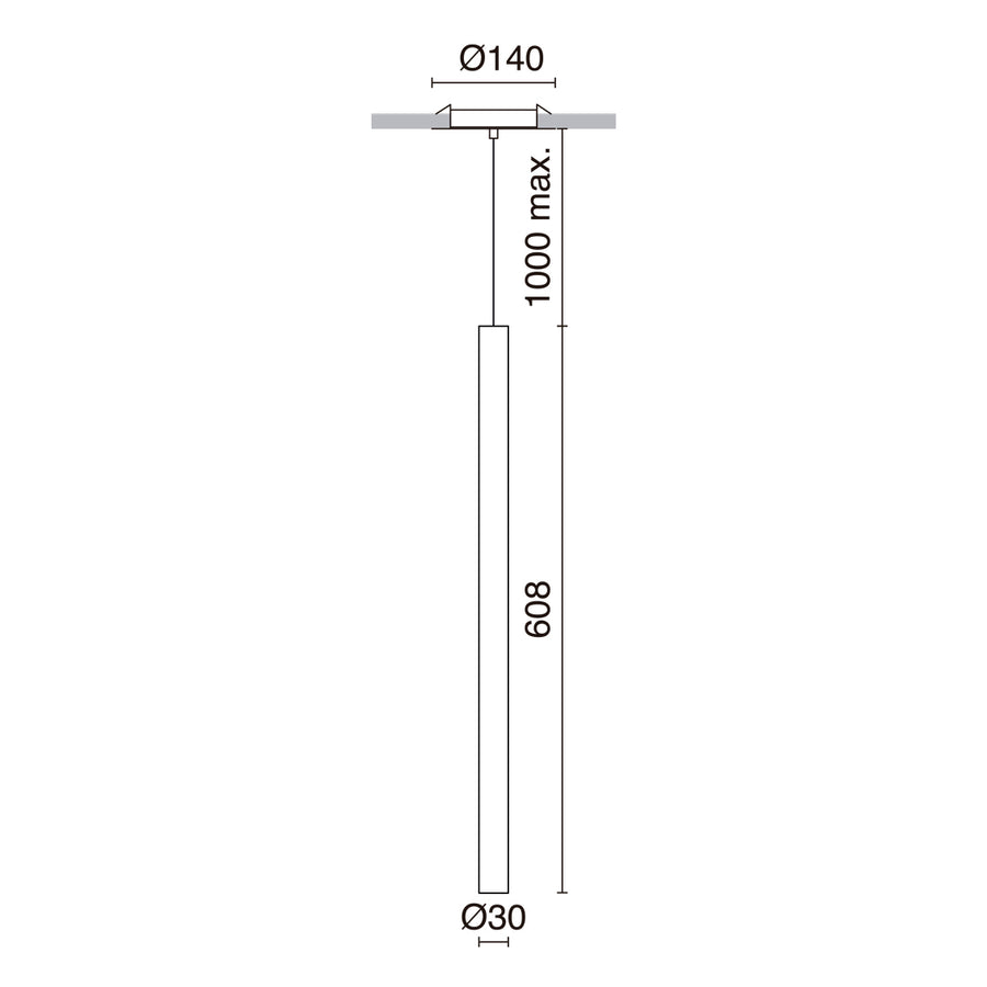 Suspension Tania, Ø 3 cm, version F