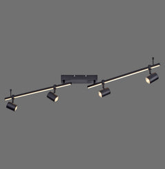 Plafonnier Barik 5 lumières noir