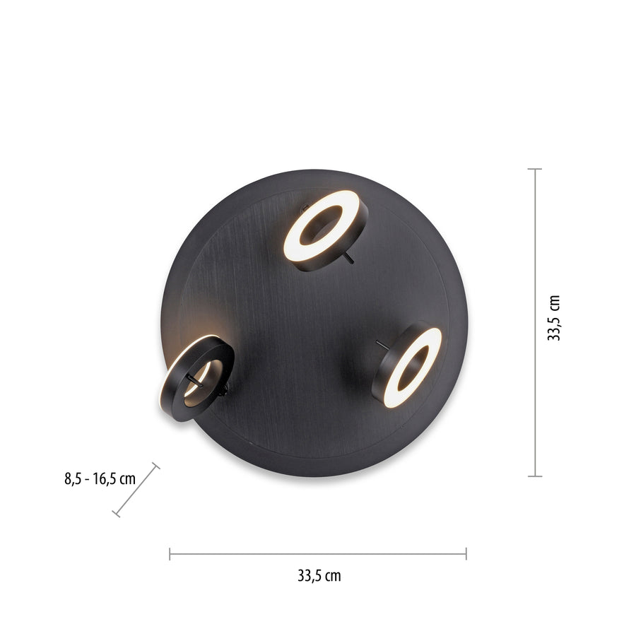 Plafonnier Sileda anthracite