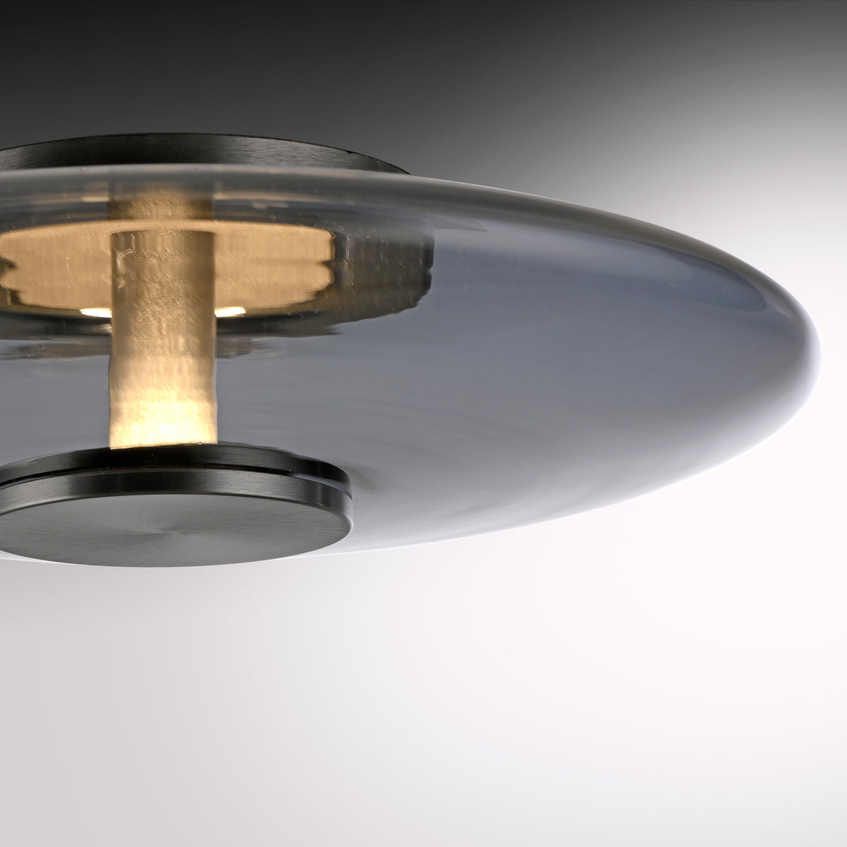 Lampe à poser Pure Vitrum grise, verre