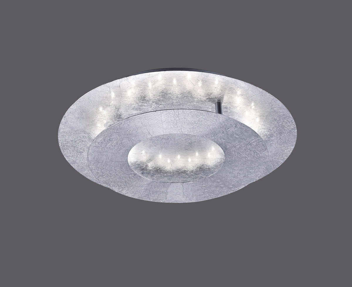 Plafonnier Nevis argenté, L 34 cm
