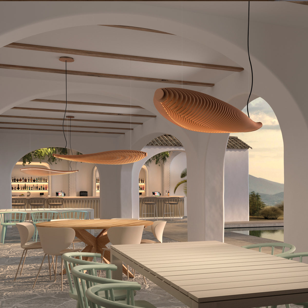 Suspension Fish, iroko