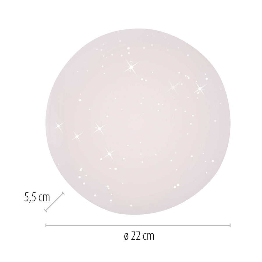 Plafonnier Uranus blanc, L 22 cm (14175-16)