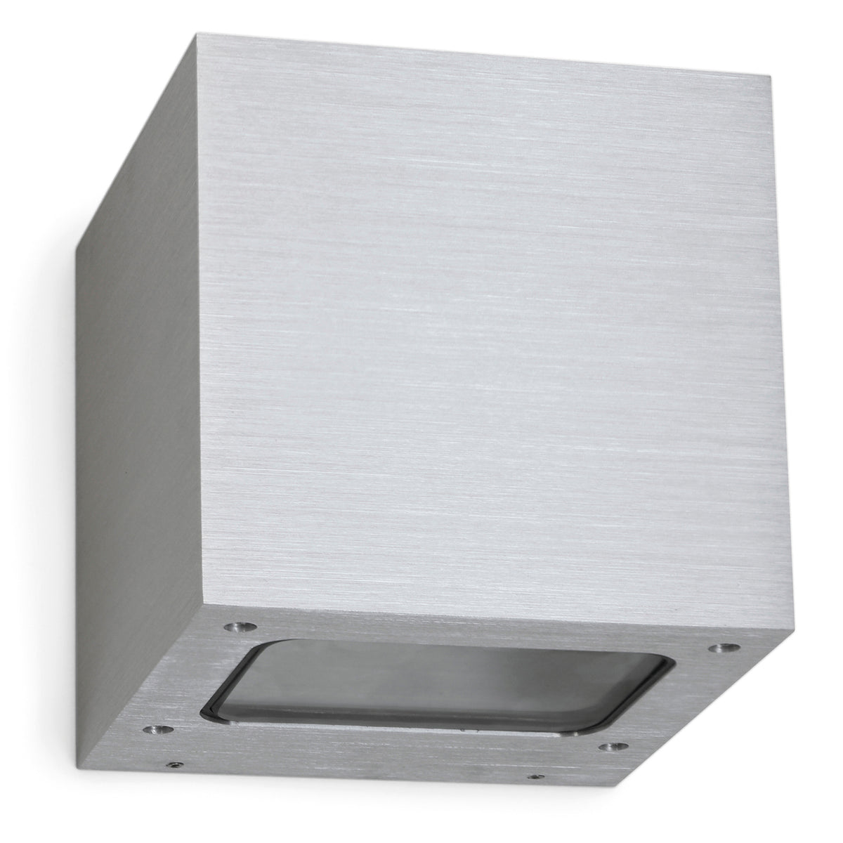 Applique murale Brick 2 lumières up-down, aluminium brossé