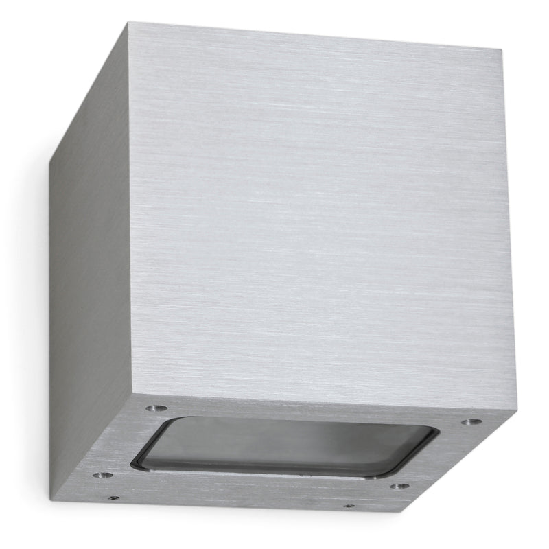 Applique murale Brick 2 lumières up-down, aluminium brossé