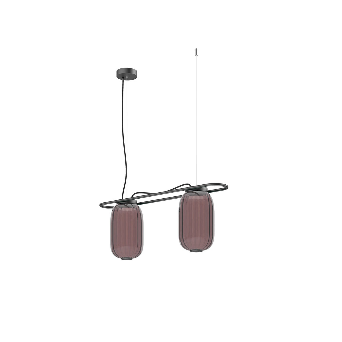 Suspension Krista 2 lumières, H 30 cm