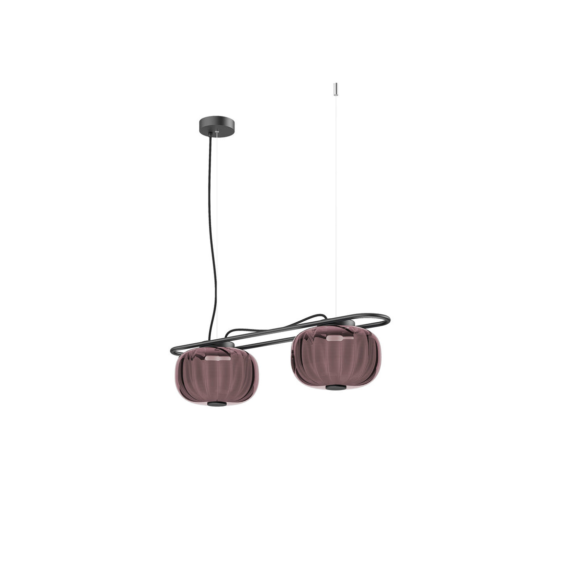 Suspension Krista 2 lumières, H 19 cm