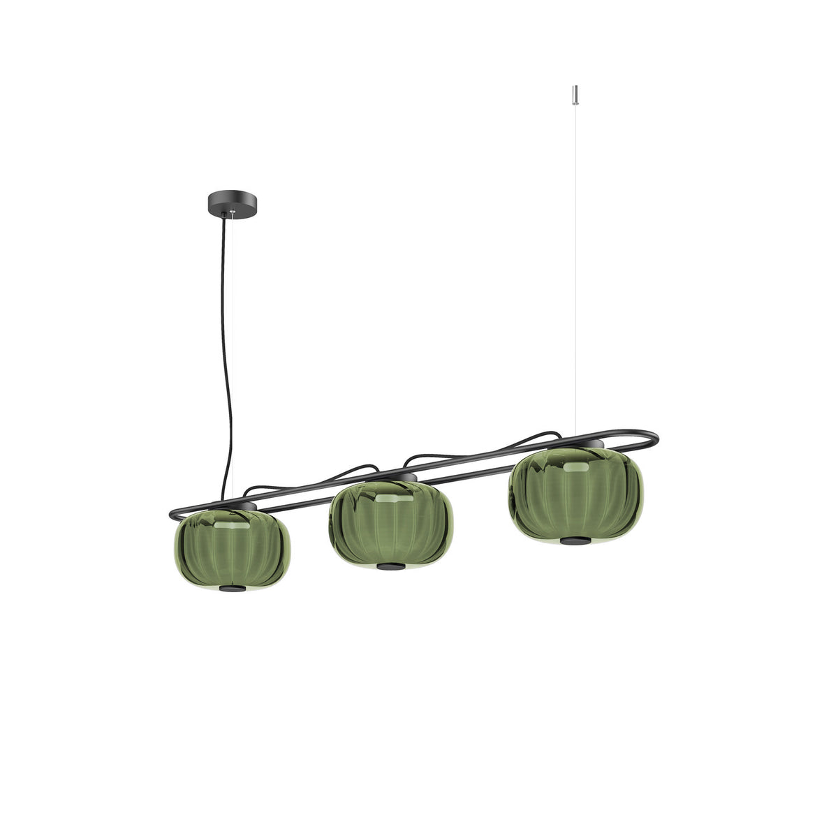 Suspension Krista 3 lumières, H 19 cm