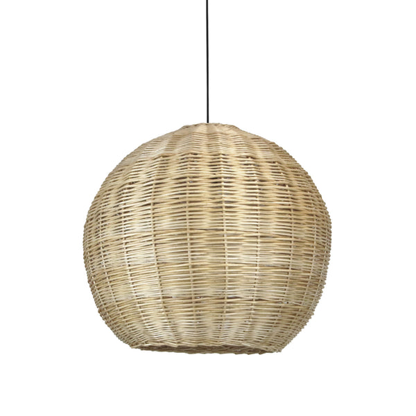 Suspension Natural grand modèle, noir osier clair