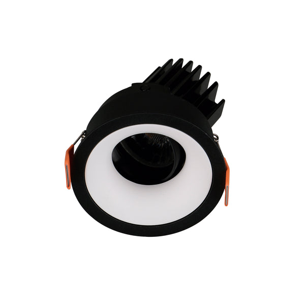 Spot encastrable orientable VIP1 rond bombé, LED intégrée, extérieur noir