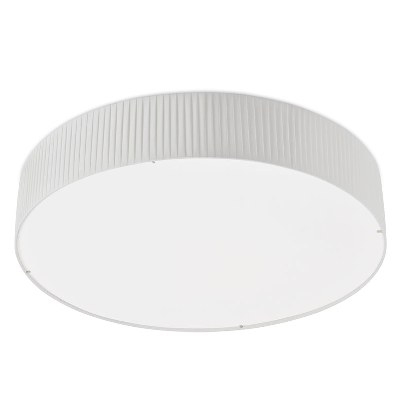 Plafonnier Vorada, ruban enveloppé blanc, L 60 cm