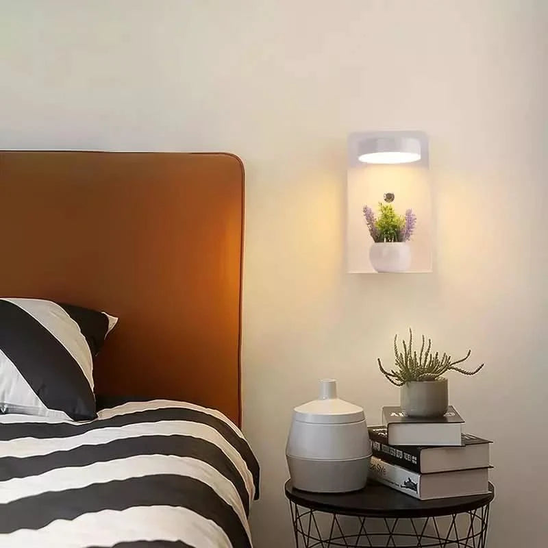 Bedroom LED Wall Lights With Switch 5V 2.1A USB Charging Interface With Flower Luminaire Wandlamp Indoor Fixtures Deco Maison | Designix - - https://designix.fr/