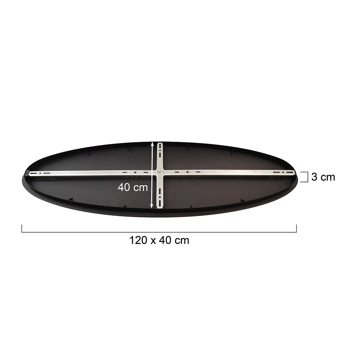 Plaque ovale noir | Nera
