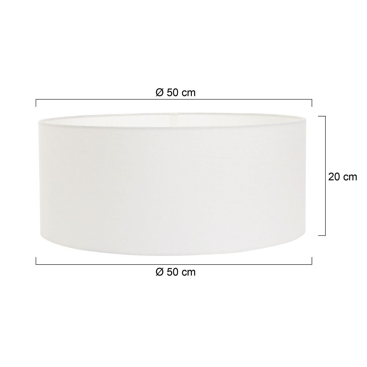 Abat-jour K1066QS blanc en lin