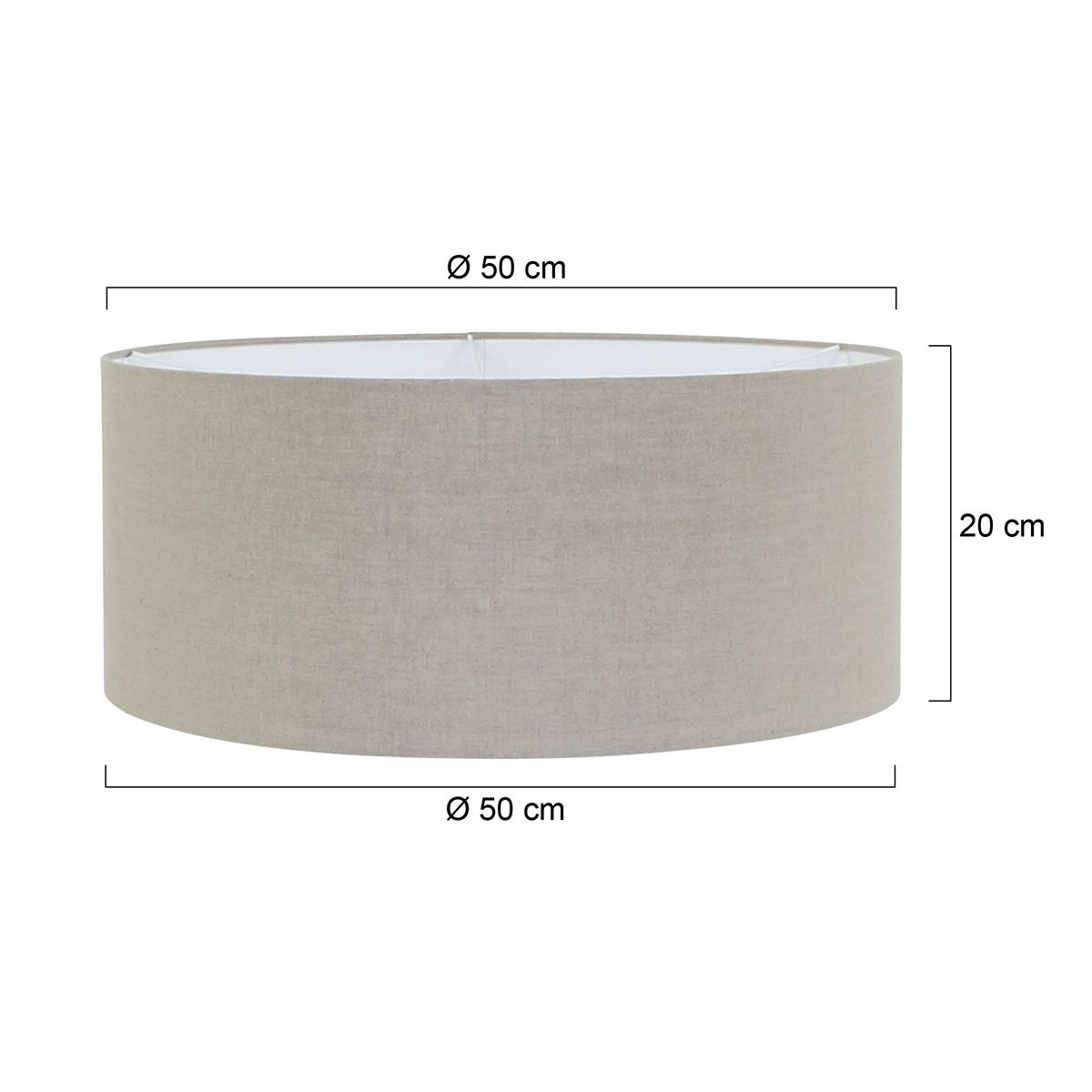 Abat-jour K1066RS en lin gris