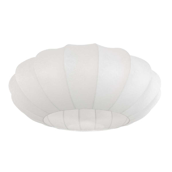 Abat-jour ovale 60 cm en soie blanche