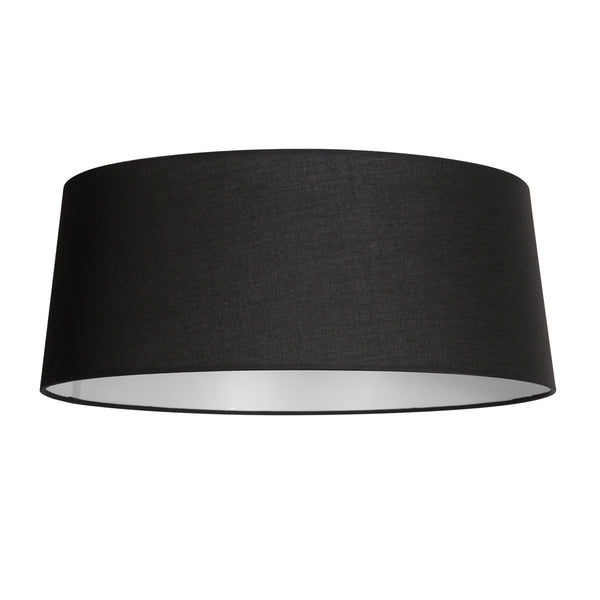 Abat-jour K2010SS – en lin noir avec intérieur blanc Ø48 cm