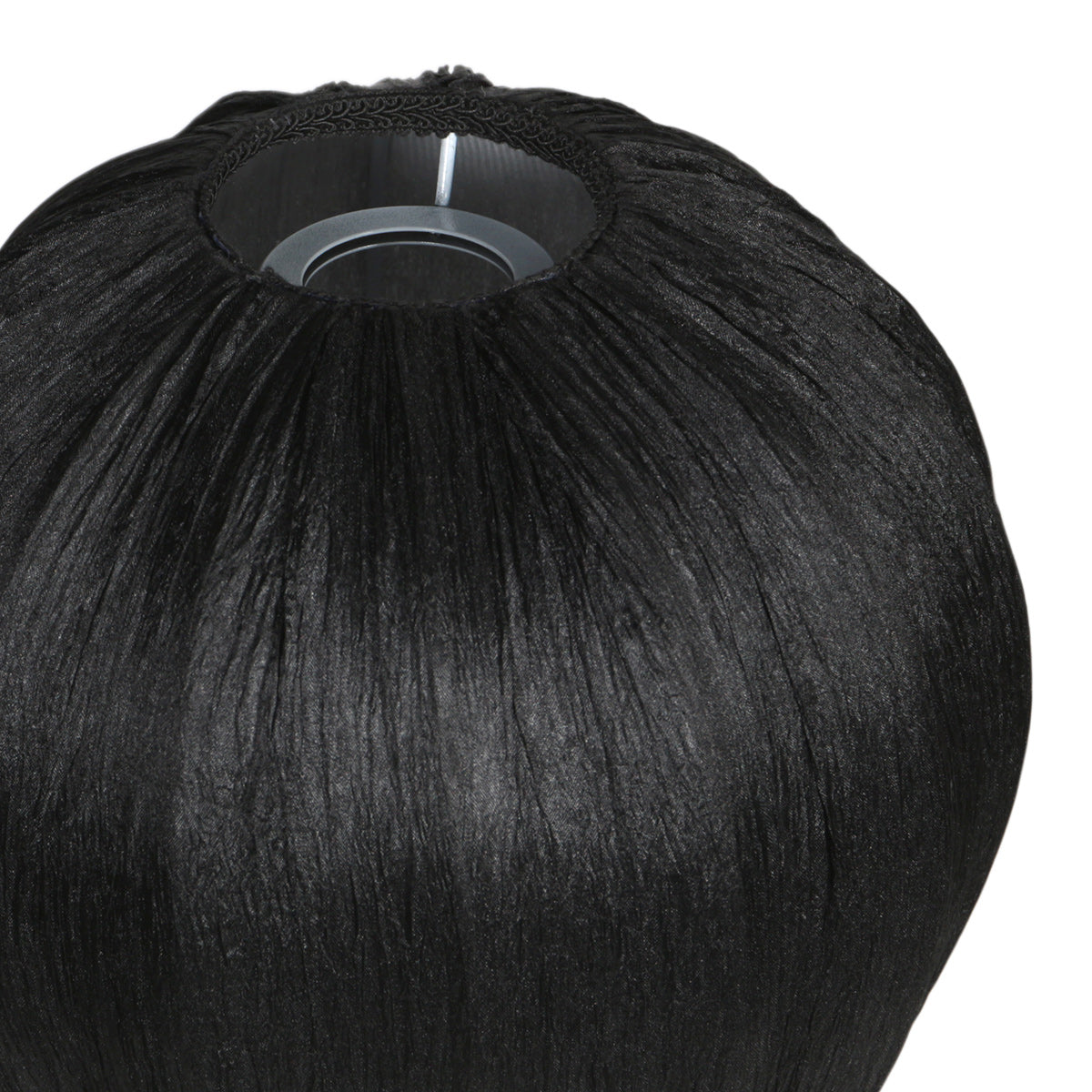 Abat-jour séparé K2011NS – Petit abat-jour en forme de goutte en lin noir fait main Ø25 cm pour douilles E27