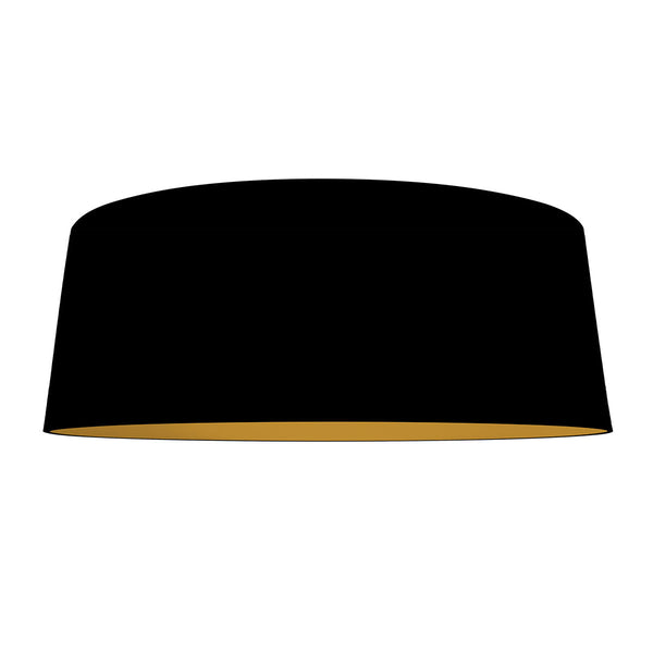 Abat-jour K2013SS – lin noir avec intérieur doré Ø60 cm